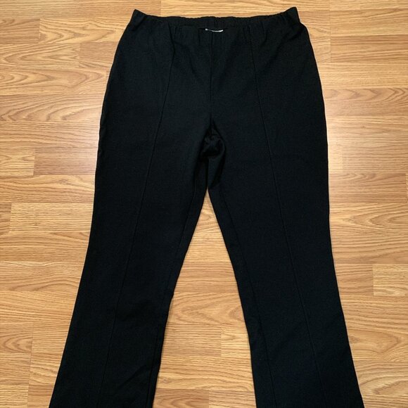 J.Jill Womens Ponte Dress Pants Boot Cut Pull On Black Size L - Picture 1 of 11